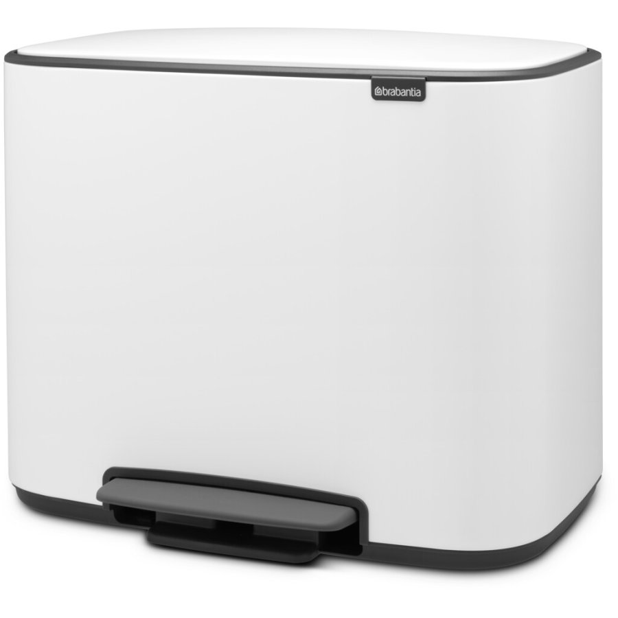 Brabantia Bo Pedalspand 11+23 L, Hvid