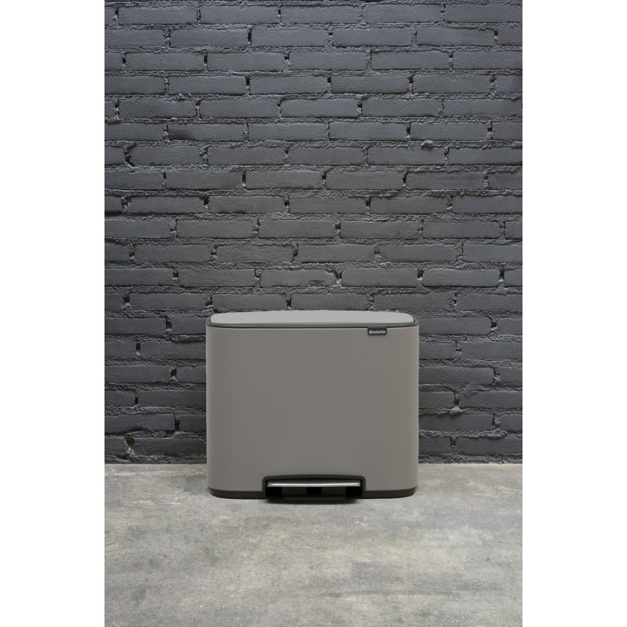 Brabantia Bo Pedalspand 11x23 L, Mineral Concrete Grey