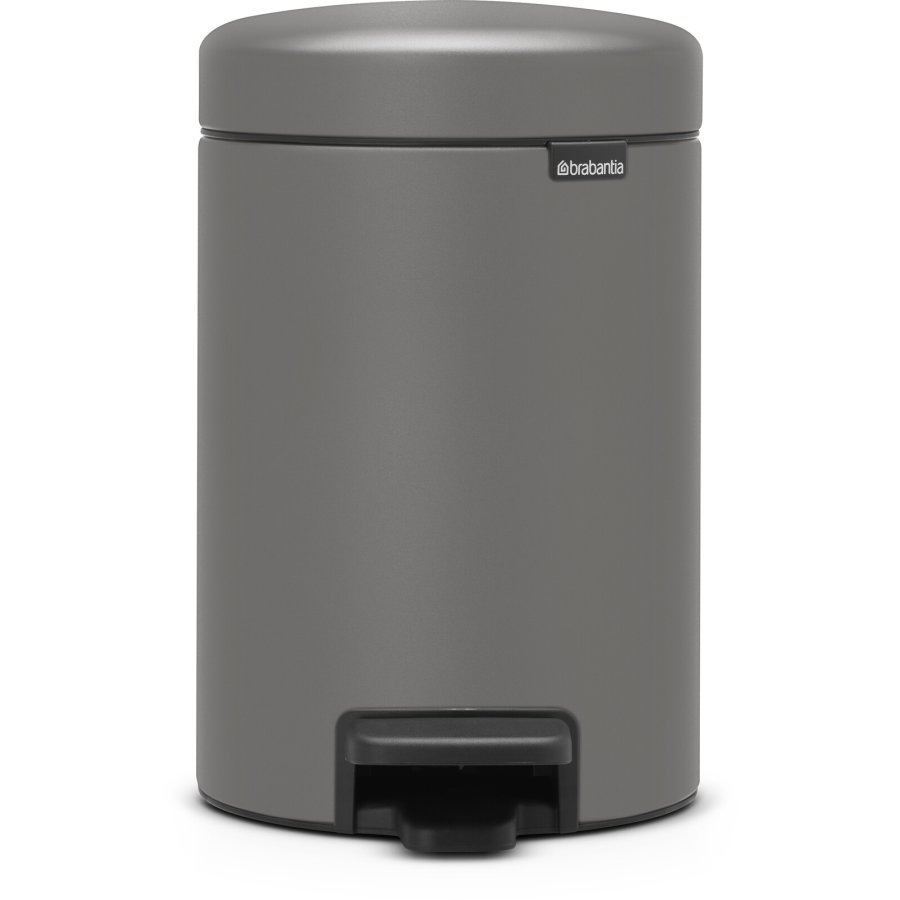 Brabantia NewIcon Pedalspand 3 L, Mineral Concrete Grey