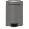 Brabantia NewIcon Pedalspand 5 L, Mineral Concrete Grey