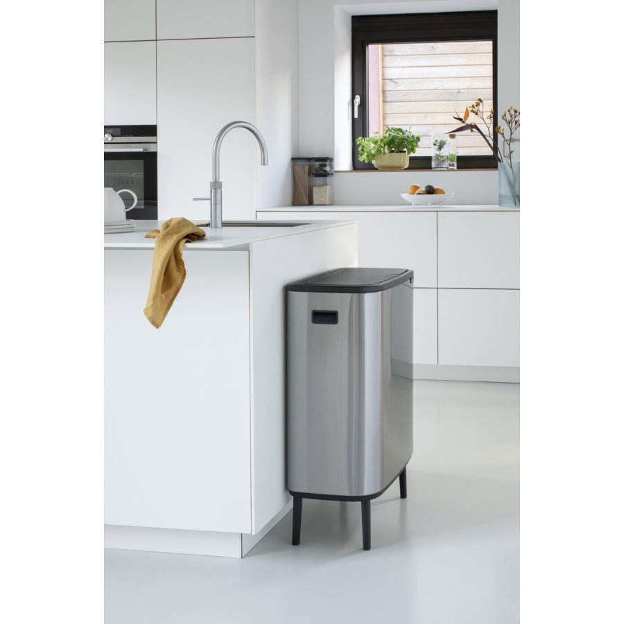 Brabantia Bo Touch Affaldsspand Fingerprint Proof 60 L, Mat Stl