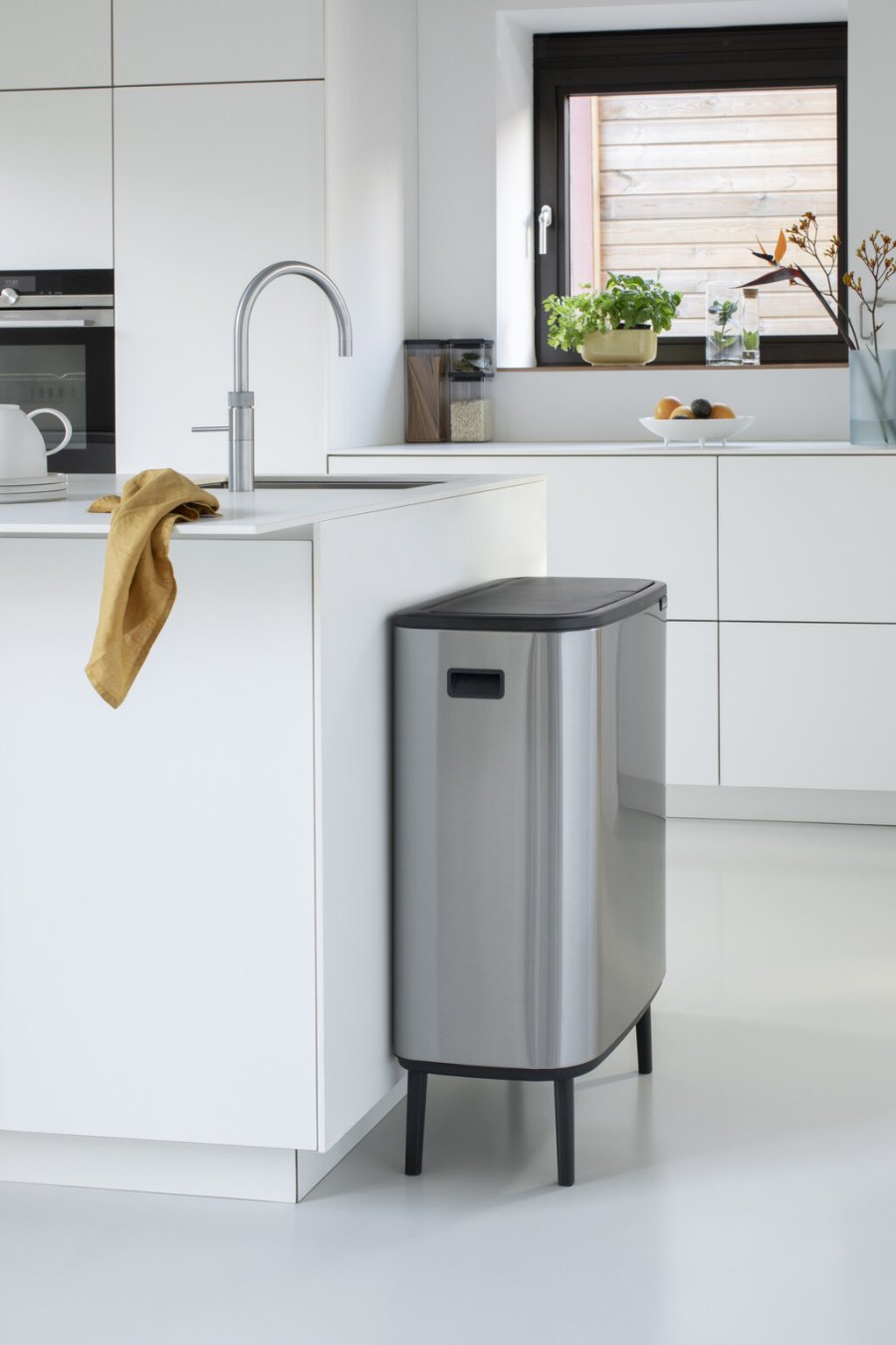 Brabantia Bo Touch Affaldsspand Fingerprint Proof 60 L, Mat Stl