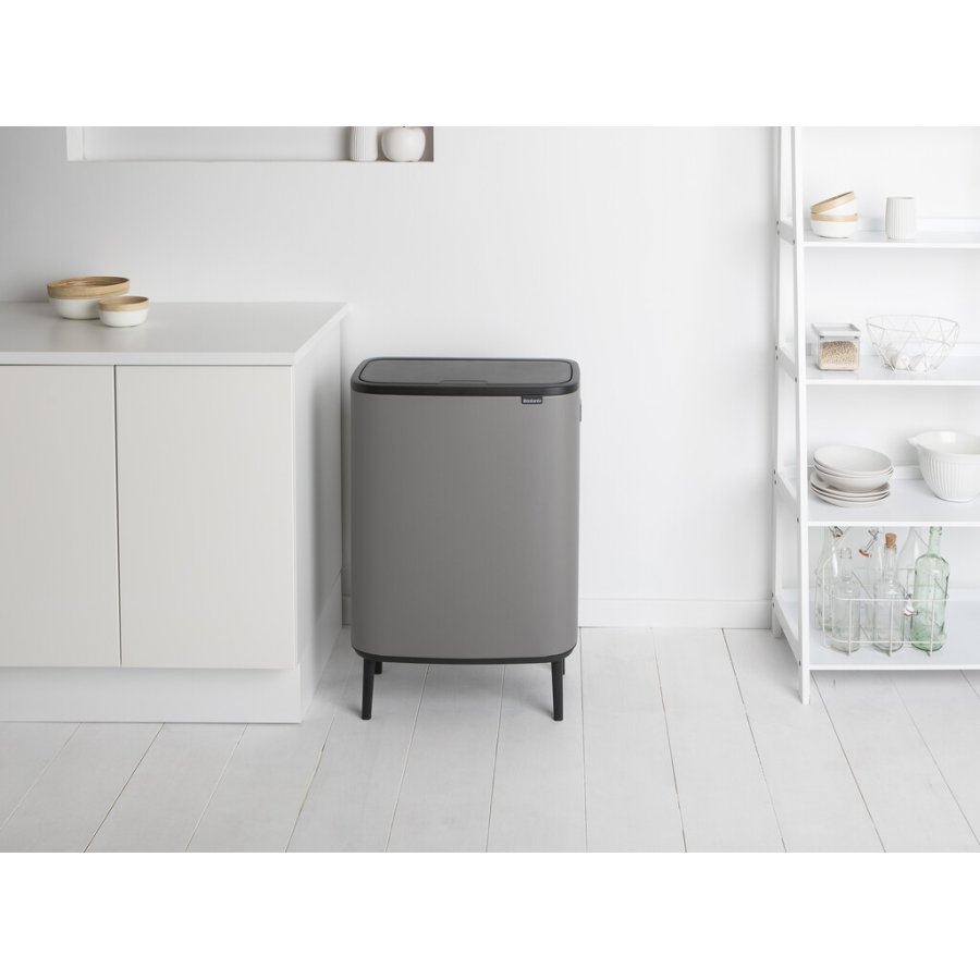 Brabantia Bo Touch Affaldsspand 60 L, Mineral Concrete Grey