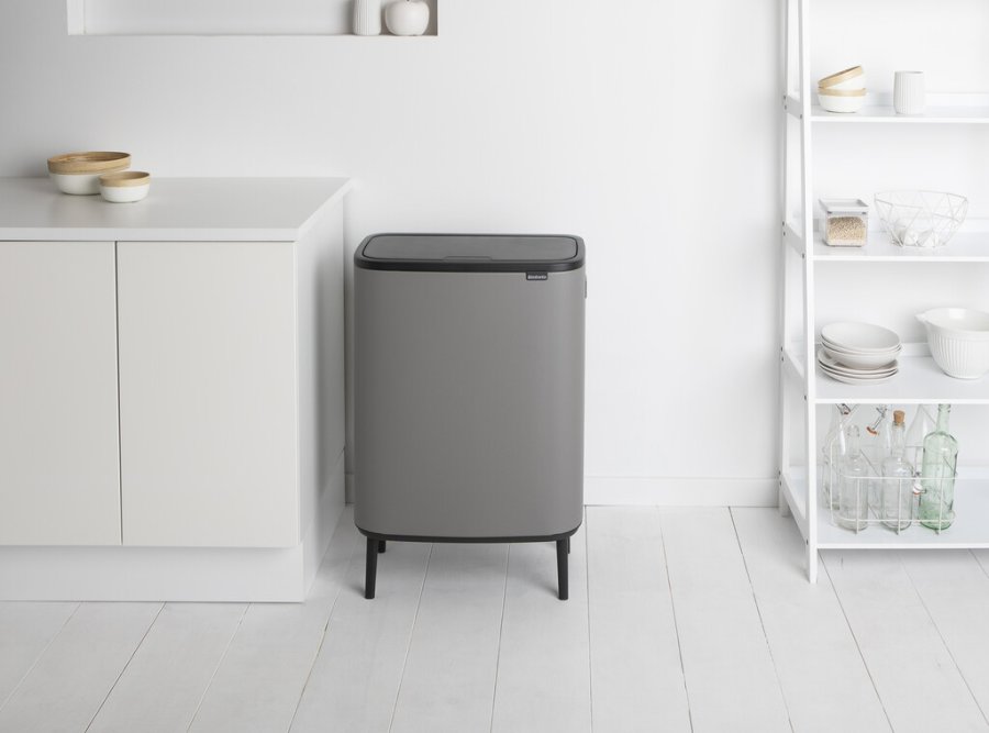 Brabantia Bo Touch Affaldsspand 60 L, Mineral Concrete Grey