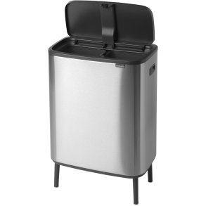 Brabantia Bo Touch Affaldsspand Fingerprint Proof 2x30 L, Mat Stål