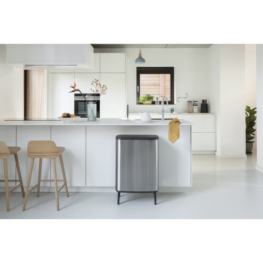 Brabantia Bo Touch Affaldsspand Fingerprint Proof 2x30 L, Mat Stl