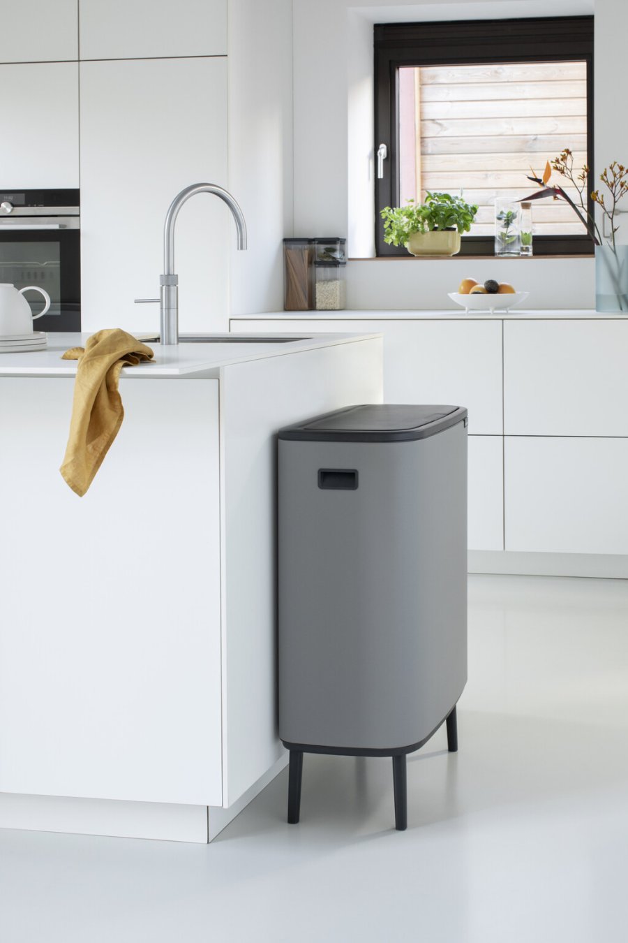 Brabantia Bo Touch Affaldsspand 2x30 L, Mineral Concrete Grey