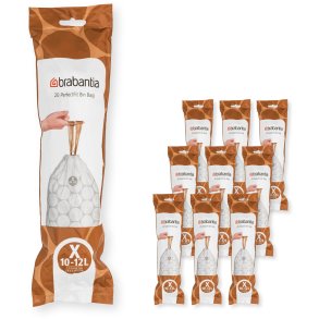 Brabantia PerfectFit Affaldspose X 200 stk. 10-12 L, Hvid