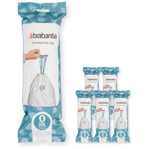 Brabantia PerfectFit Affaldspose O 120 stk. 30 L, Hvid