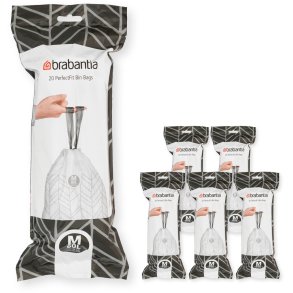 Brabantia PerfectFit Affaldspose M 120 stk. 60 L, Hvid