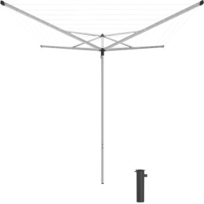 Brabantia Essential Roterende T�rrestativ 40 m, Metallic Grey