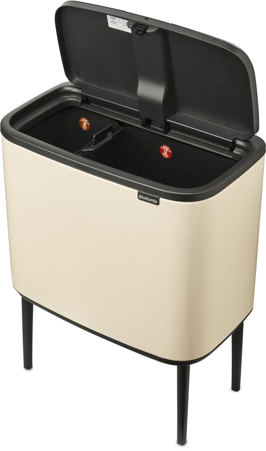 Brabantia Bo Touch Affaldsspand 11+23 L, Soft Beige