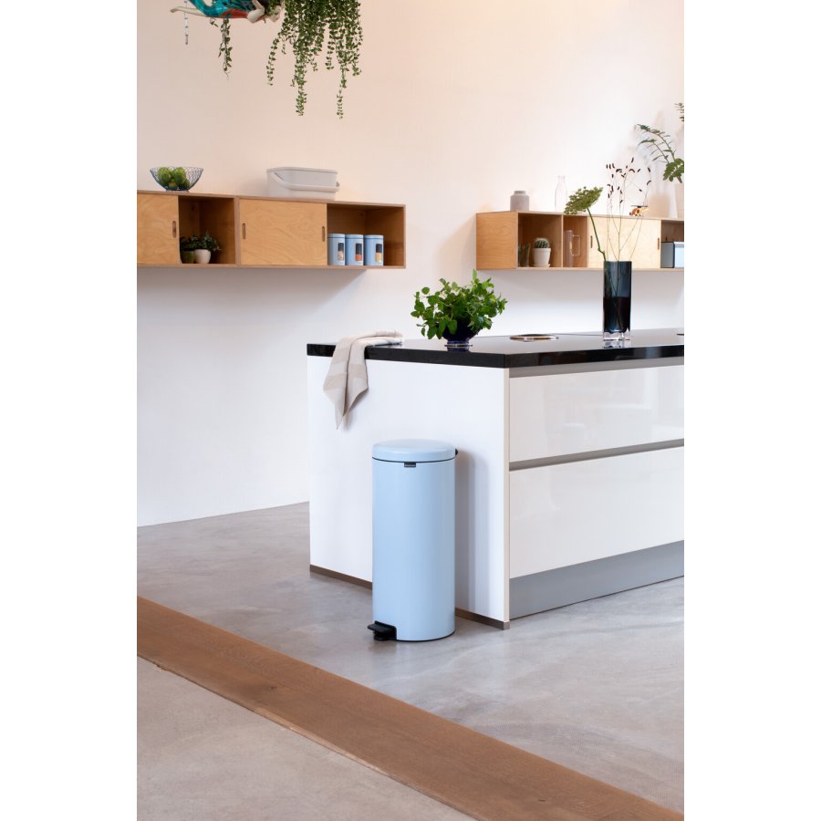 Brabantia NewIcon Pedalspand m. Inderspand 30 L, Dreamy Blue