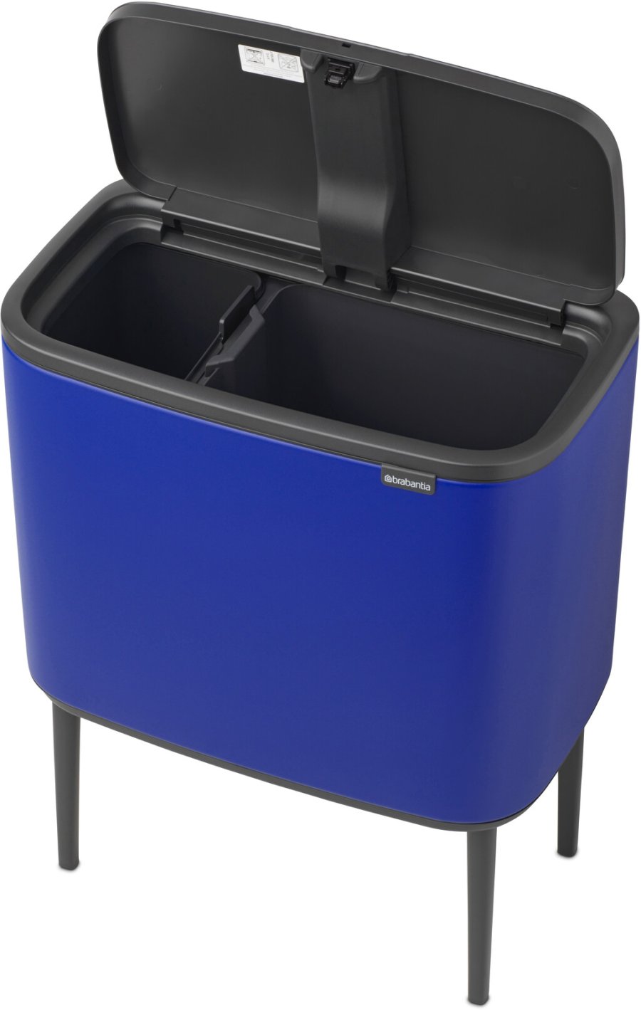 Brabantia Bo Touch Affaldsspand 11+23 L, Mineral Powerful Blue