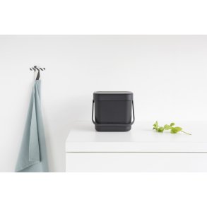 Brabantia Sort & Go Affaldsspand m. Låg 3 L, Grå