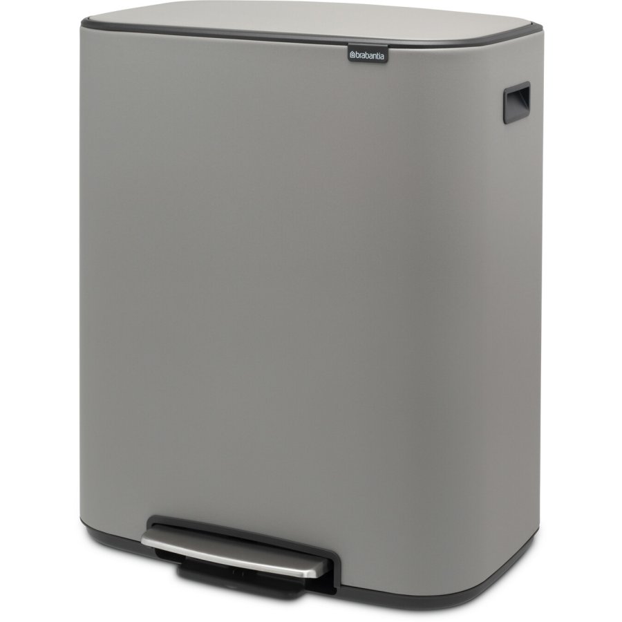 Brabantia Bo Pedalspand m. Inderspand 60 L, Mineral Concrete Grey