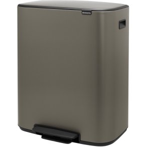 Brabantia Bo Pedalspand m. Inderspand 60 L, Platinum
