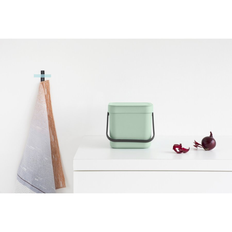 Brabantia Sort & Go Affaldsspand m. Lg 3 L, Jade Green