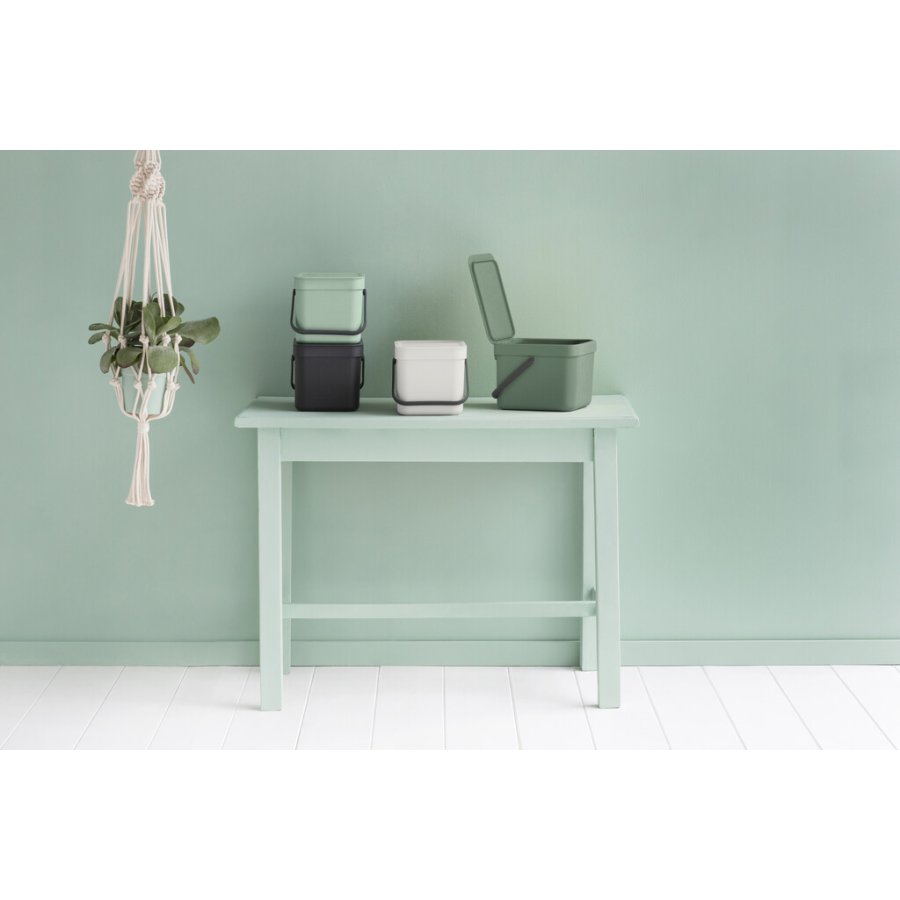 Brabantia Sort & Go Affaldsspand m. Lg 6 L, Jade Green