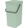 Brabantia Sort & Go Affaldsspand m. Lg 16 L, Jade Green