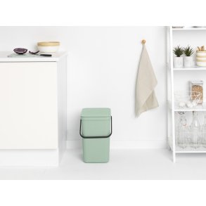 Brabantia Sort & Go Affaldsspand m. Låg 25 L, Jade Green