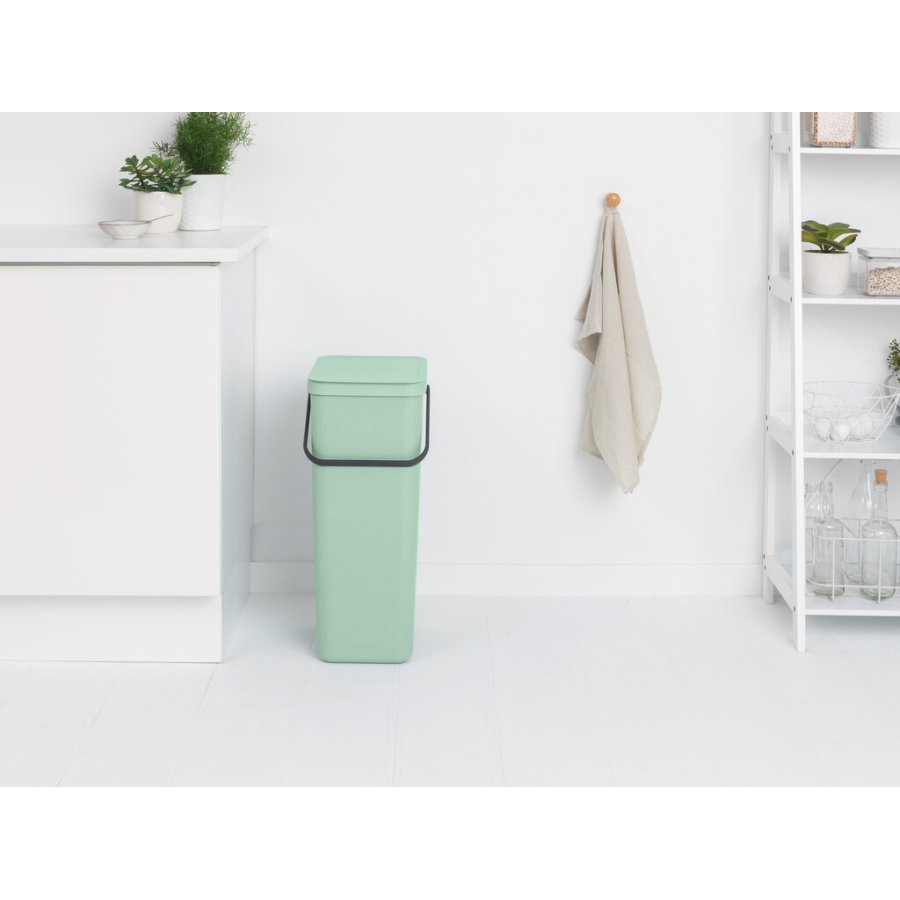 Brabantia Sort & Go Affaldsspand m. Lg 40 L, Jade Green