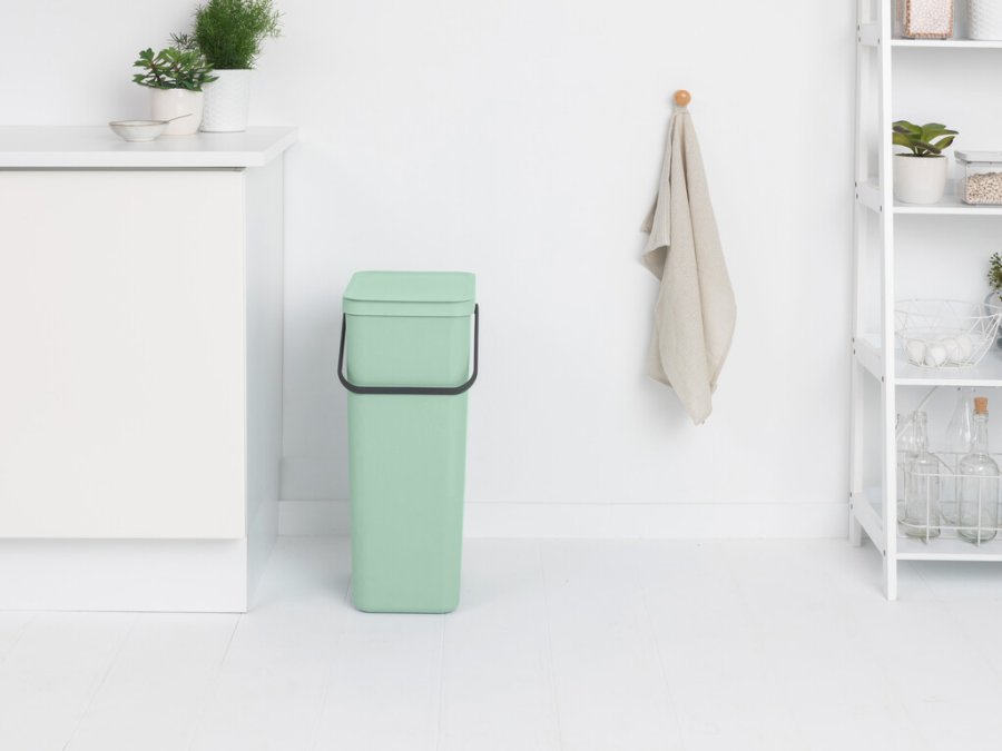 Brabantia Sort & Go Affaldsspand m. Lg 40 L, Jade Green