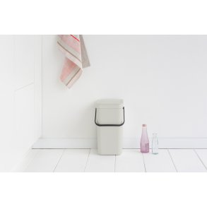 Brabantia Sort & Go Affaldsspand m. Låg 12 L, Lys Grå