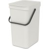 Brabantia Sort & Go Affaldsspand m. Lg 12 L, Lys Gr