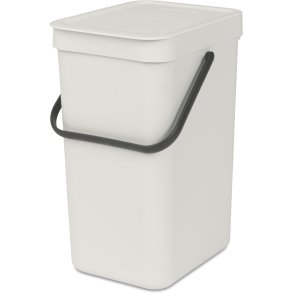 Brabantia Sort & Go Affaldsspand m. Låg 12 L, Lys Grå