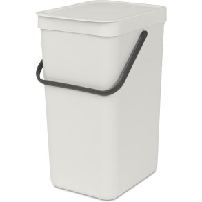 Brabantia Sort & Go Affaldsspand m. Låg 16 L, Lys Grå
