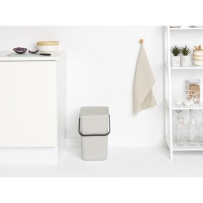 Brabantia Sort & Go Affaldsspand m. Låg 25 L, Lys Grå