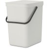 Brabantia Sort & Go Affaldsspand m. Lg 25 L, Lys Gr