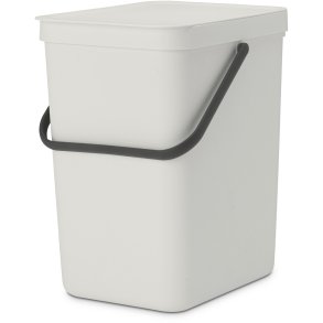 Brabantia Sort & Go Affaldsspand m. Låg 25 L, Lys Grå