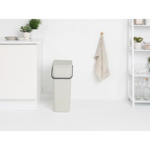 Brabantia Sort & Go Affaldsspand m. Låg 40 L, Lys Grå