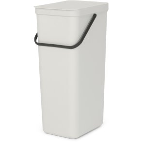 Brabantia Sort & Go Affaldsspand m. Låg 40 L, Lys Grå