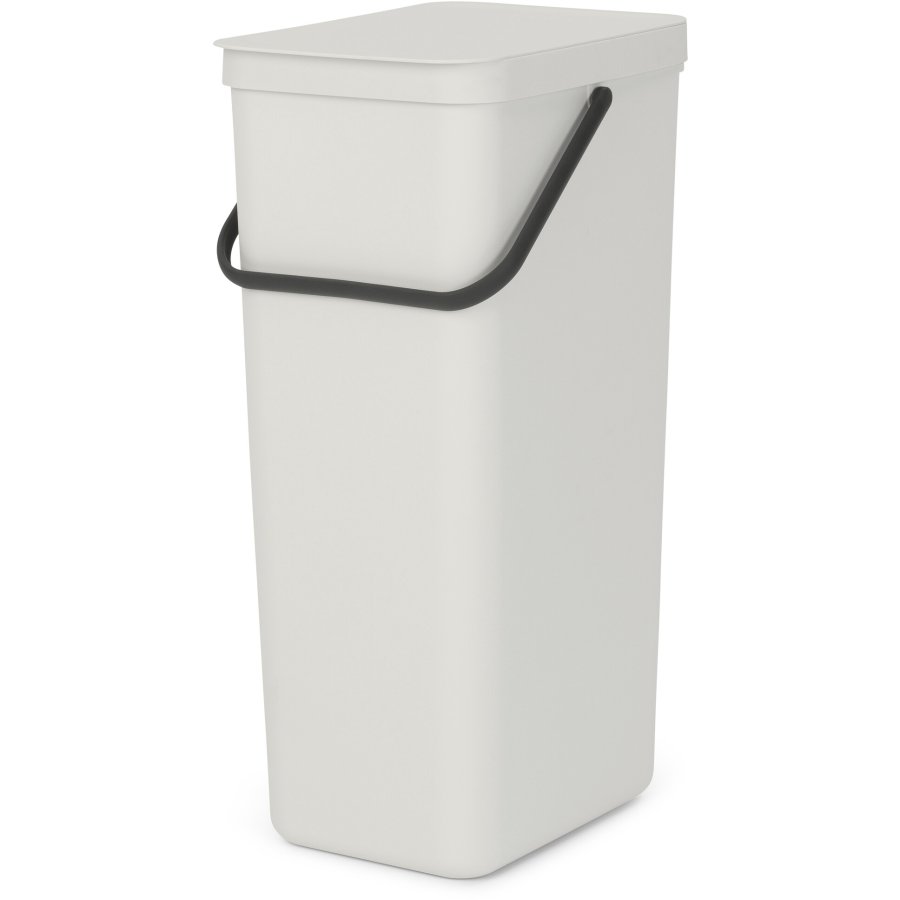 Brabantia Sort & Go Affaldsspand m. Lg 40 L, Lys Gr