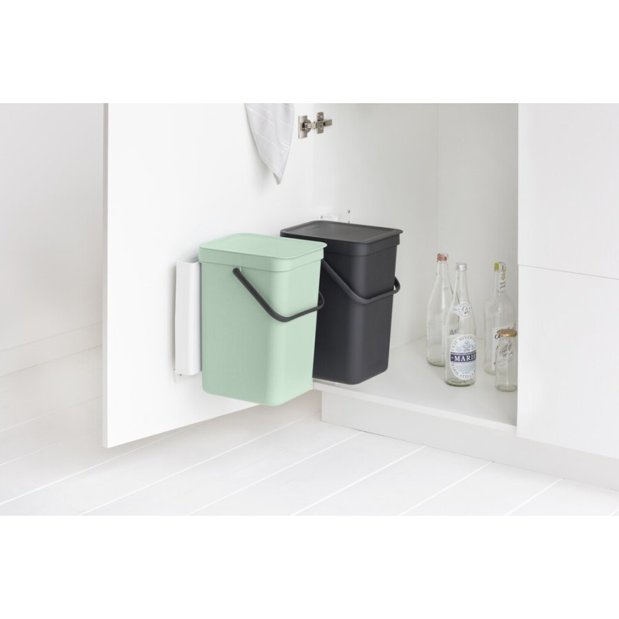 Brabantia Sort & Go Affaldsspand 2x12 L, Jade Green/Grey