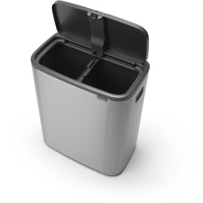 Brabantia Bo Touch Affaldsspand Fingerprint Proof 2x30 L, Mat Stål