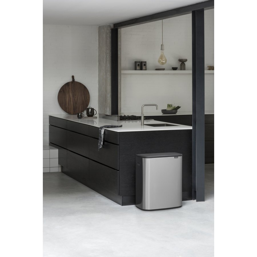 Brabantia Bo Touch Affaldsspand Fingerprint Proof 2x30 L, Mat Stl