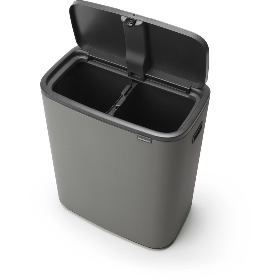 Brabantia Bo Touch Affaldsspand 2x30 L, Mineral Concrete Grey