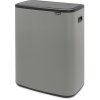 Brabantia Bo Touch Affaldsspand 2x30 L, Mineral Concrete Grey