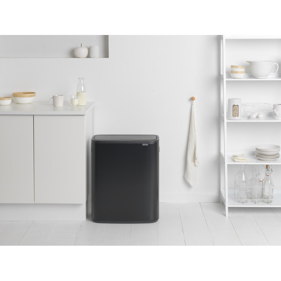 Brabantia Bo Touch Affaldsspand 2x30 L, Mat Sort