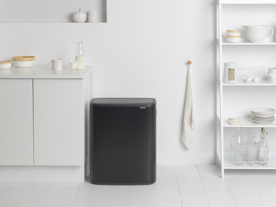 Brabantia Bo Touch Affaldsspand 2x30 L, Mat Sort