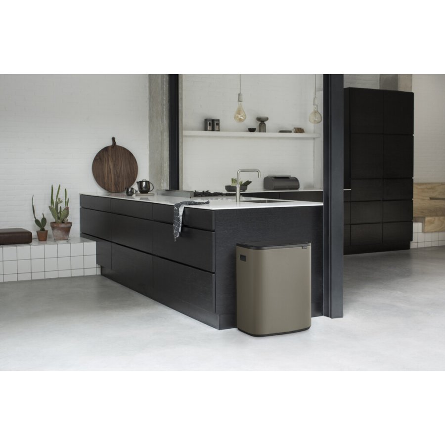 Brabantia Bo Touch Affaldsspand 2x30 L, Platinum