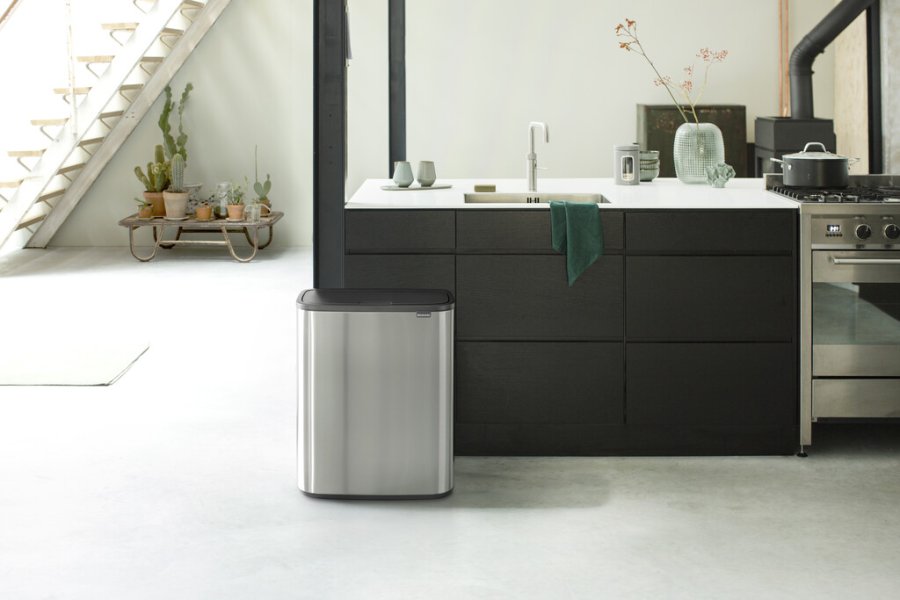 Brabantia Bo Touch Afvalemmer 60 L, Mat Staal