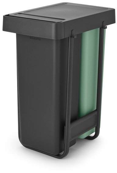 Brabantia Built in bin Sort&Go Affaldssortering Indbygningsmodul 2x30 L, Dark Grey