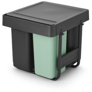 Brabantia Built in bin Sort&Go Affaldssortering Indbygningsmodul 10+10+20 L, Dark Grey