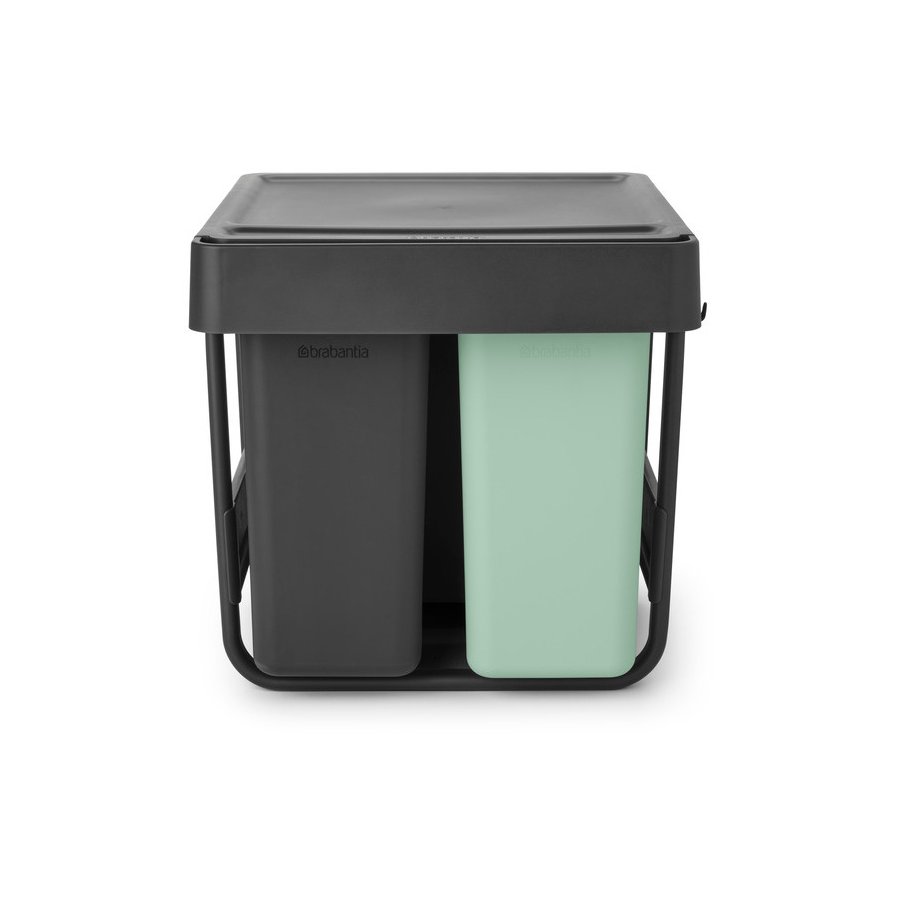 Brabantia Built in bin Sort&Go Affaldssortering Indbygningsmodul 10+10+20 L, Dark Grey