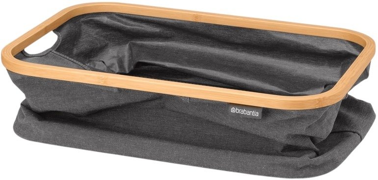 Brabantia Vasketjskurv m. Bambuskant Foldbar 40 L, Pepper Black